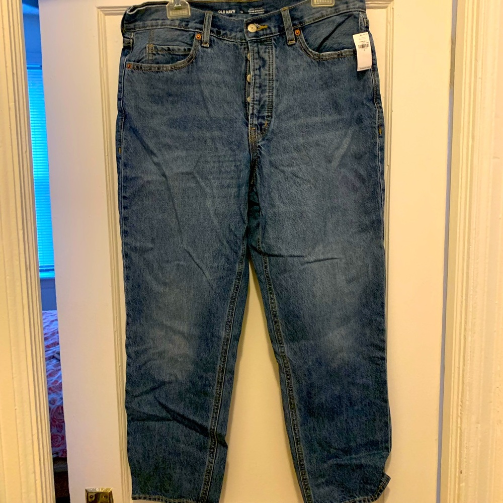 Old Navy ski high straight jeans